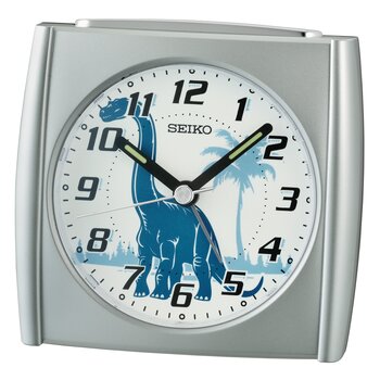 Seiko QHE212S Alarm Clock Silver • Dino Design • Light Function