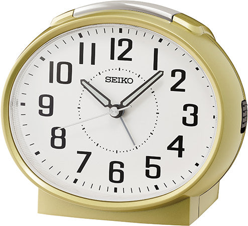Seiko QHK059G Table Clock Gold • Analogue Quartz Movement • Snooze Function