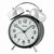 Seiko QHK063K Alarm Clock Metallic Black • Silent Sweep Quartz Movement • LumiBrite Luminous Dial