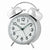 Seiko QHK063S Alarm Clock Metallic • Silent Quartz Movement • Mechanical Twin Bell Alarm