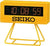 Seiko Victory Marathon QHL062Y Table Clock Yellow • LCD Digital Display • Stopwatch & Countdown Timer
