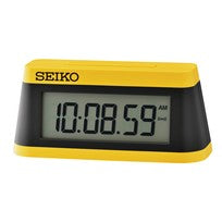 Seiko QHL091Y Table Clock Yellow • LCD Digital Display • Alarm with Snooze Function