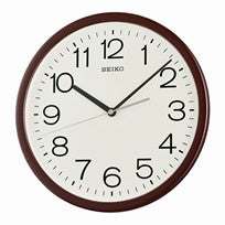 Seiko QXA847B Wall Clock Brown • Silent Sweep Movement • Classic Design