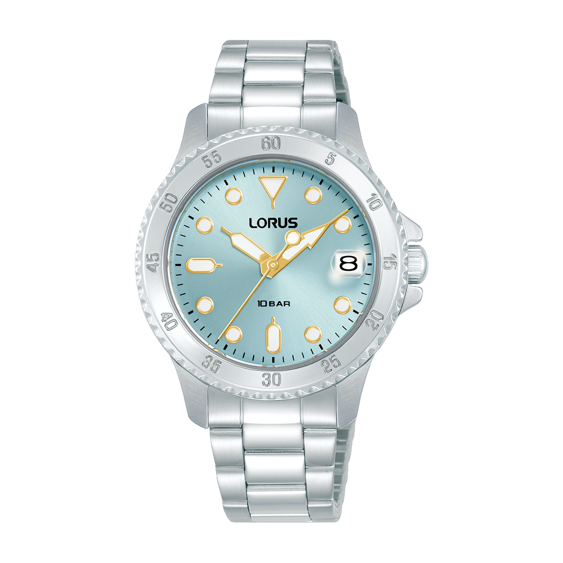 Lorus Sports RG813DX9 Damenuhr Hellblau • Mineralglas • Edelstahlarmband