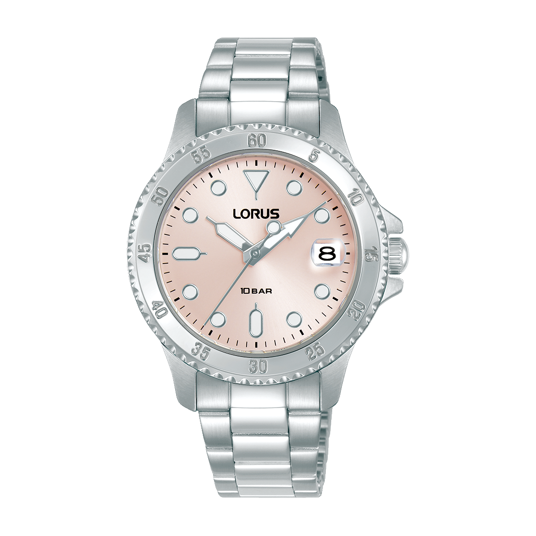 Lorus Sports RG817DX9 Damenuhr Rosa • Mineralglas • Edelstahlarmband
