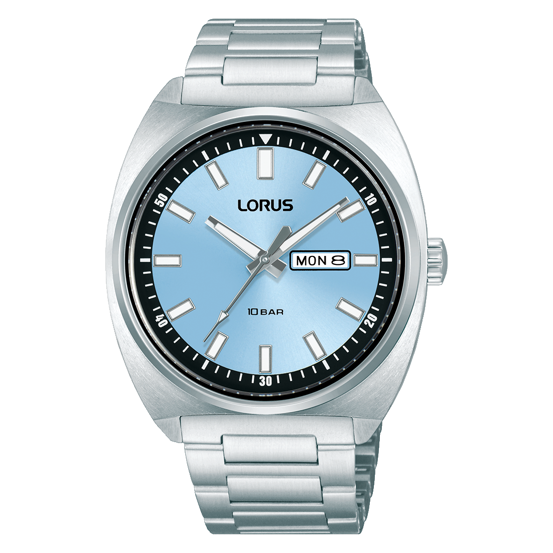Lorus Sports RH317BX9 Herren Armbanduhr • Hellblaues Sonnenschliff-Zifferblatt • Mineralglas