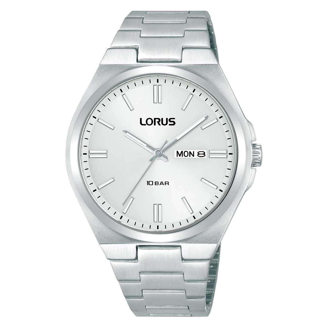 Lorus Sports RH399AX9 Herrenuhr Weiß • Mineralglas • Tag-/Datumsanzeige
