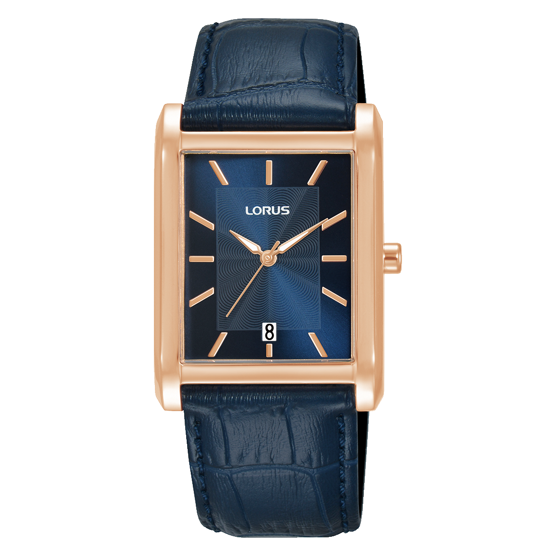 Lorus Classic RH942RX9 Herren Armbanduhr Dunkelblau • Mineralglas • Blaues Lederband