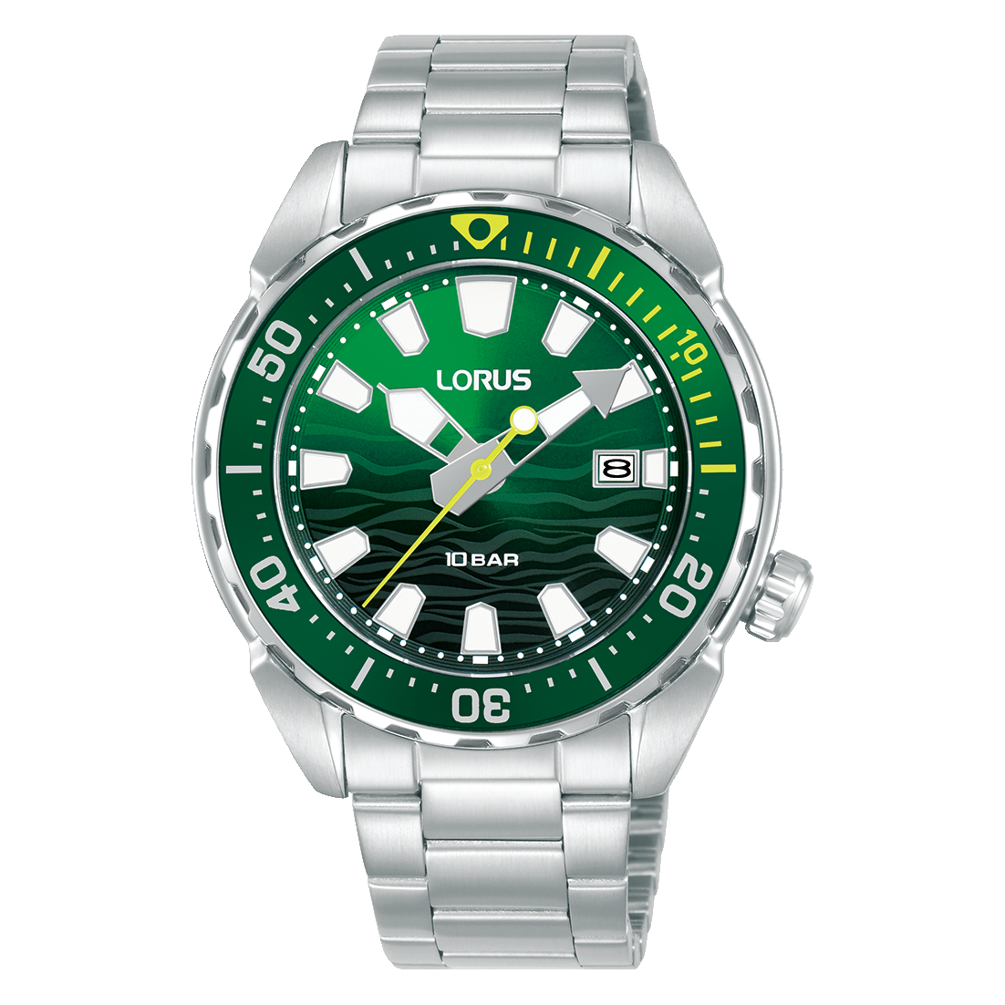 Lorus Sports RH949RX9 Herrenuhr Dunkelgrün • Mineralglas • 10 BAR wasserdicht