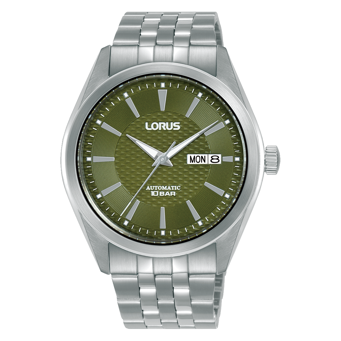 Lorus Classic RL487BX9 Herrenuhr Automatik Dunkelgrün • Mineralglas • Edelstahlarmband