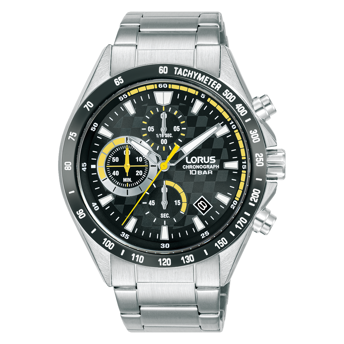 Lorus Sports RM313JX9 Herrenuhr Schwarz • Chronograph • Mineralglas