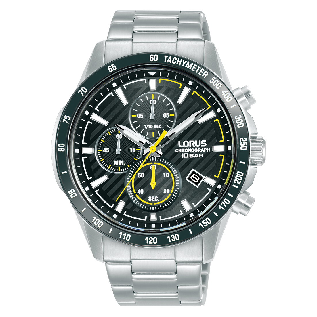 Lorus Sports RM397HX9 Herrenuhr Schwarz • Chronograph • Mineralglas