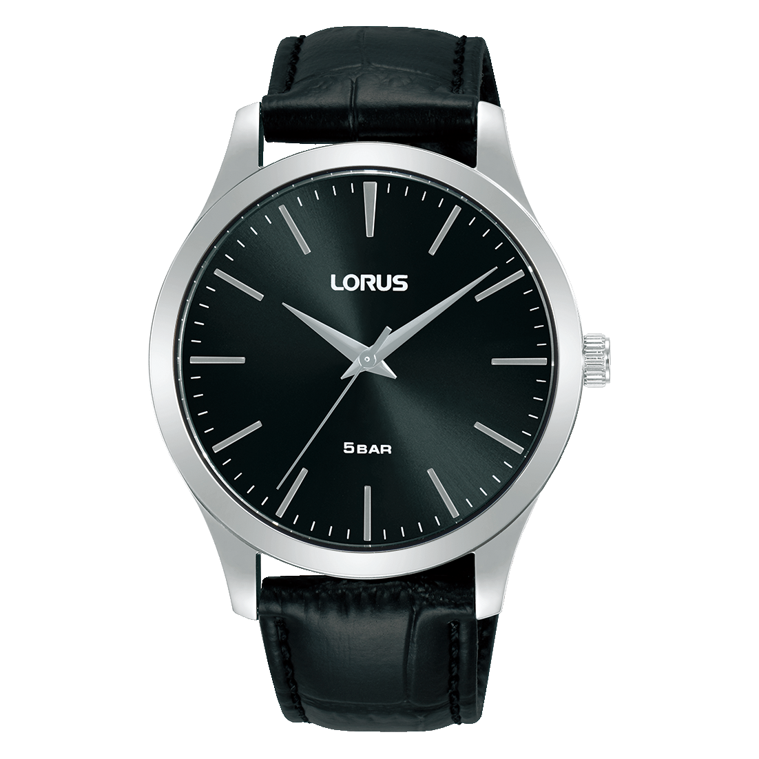 Lorus Classic RRX71HX9 Herren Armbanduhr Schwarz • Mineralglas • Lederarmband