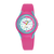 Lorus Young RRX81JX9 Mädchen Armbanduhr • Weißes Zifferblatt • Pinkes Silikonarmband