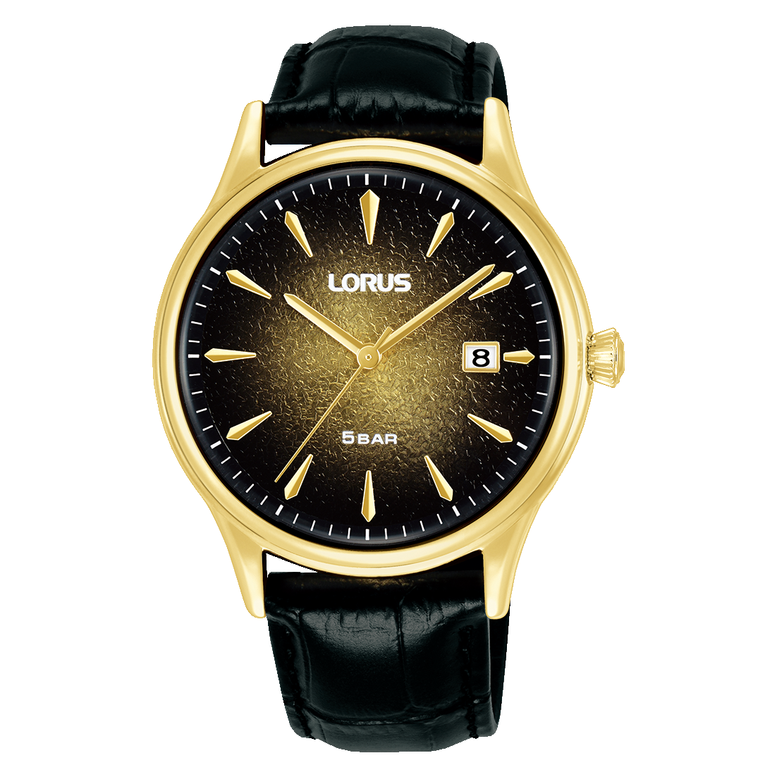 Lorus Classic RS902EX9 Herrenuhr Champagner • Mineralglas • Lederarmband