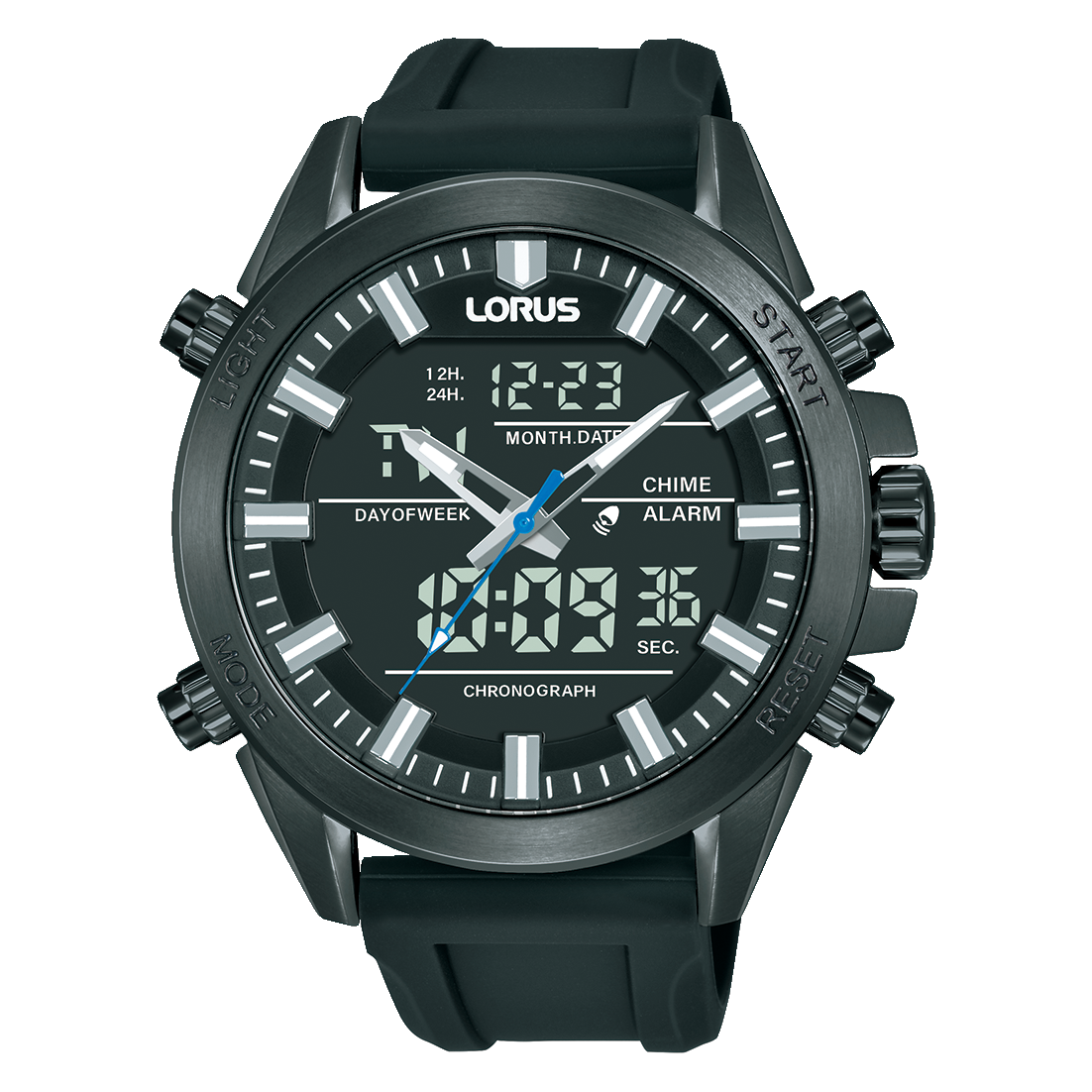 Lorus Sports RW671AX9 Herren Armbanduhr • Analog-Digital Chronograph • 10 bar wasserdicht
