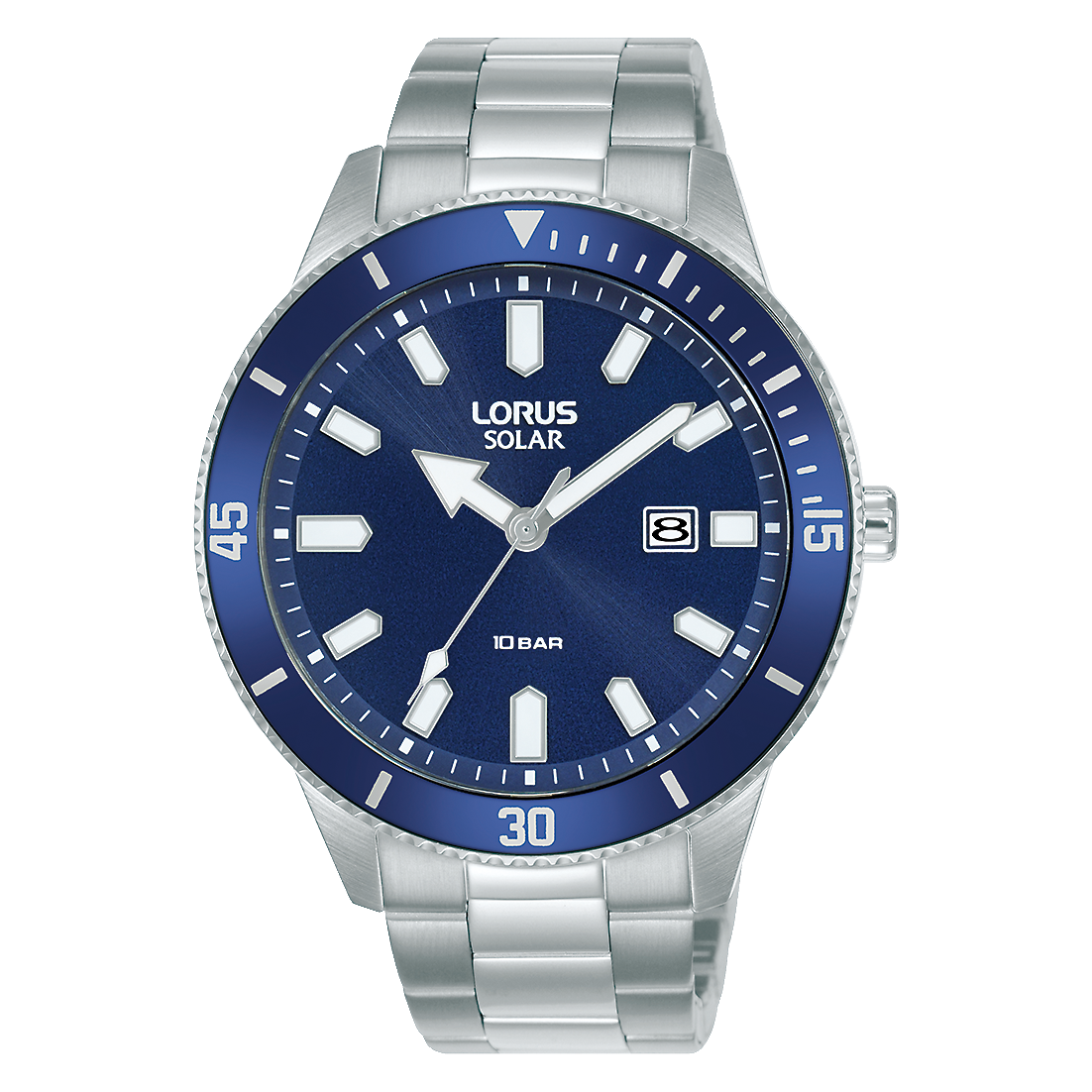 Lorus Sports RX313AX9 Herrenuhr Blau • Solarwerk • Mineralglas