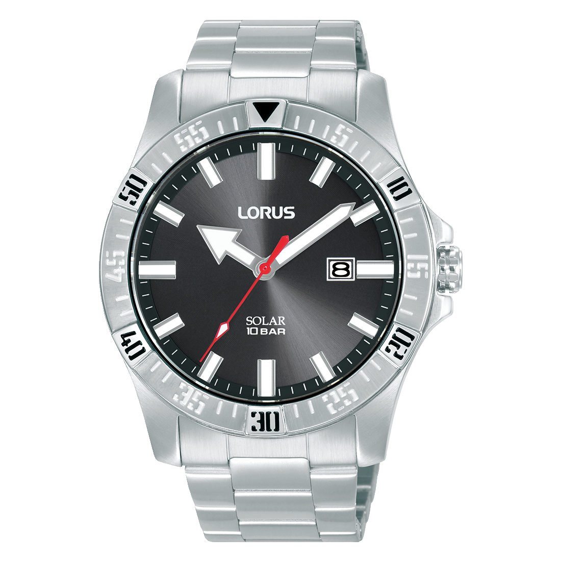 Lorus Sports RX377AX9 Herrenuhr Schwarz • Solarwerk • Mineralglas