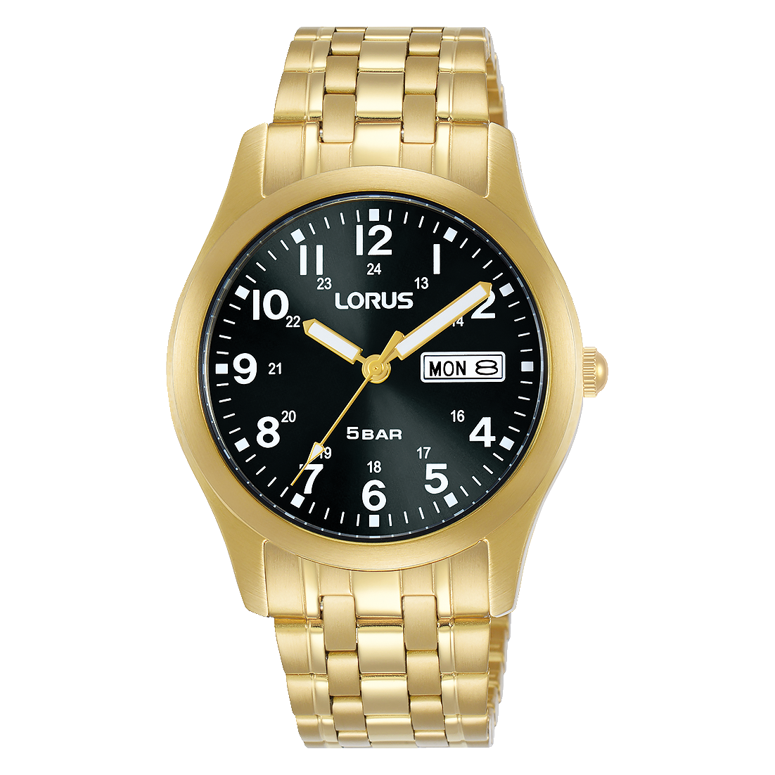 Lorus Classic RXN76DX9 Herrenuhr Schwarz • Mineralglas • Edelstahlarmband