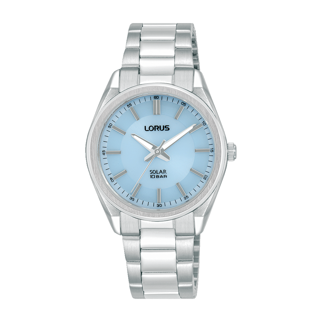 Lorus RY511AX9 Solar Damenuhr Hellblau • Mineralglas • Edelstahlarmband