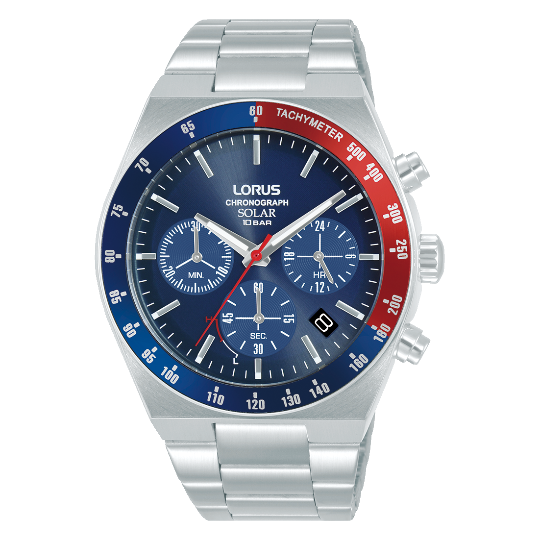 Lorus Sports RZ521AX9 Herren Armbanduhr • Solar-Chronograph • Mineralglas