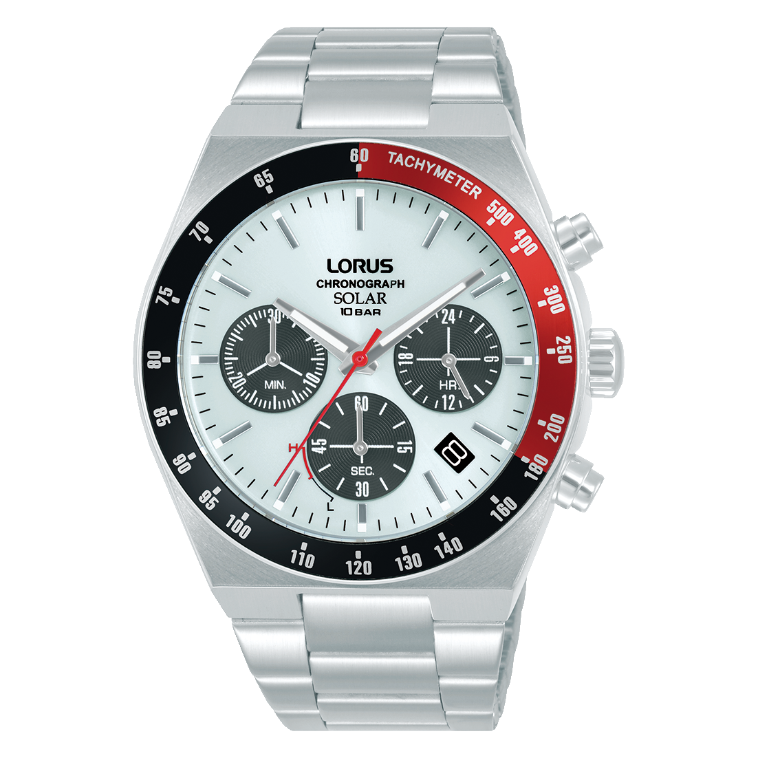 Lorus Sports RZ527AX9 Herrenuhr Weiß • Solarwerk • Chronograph