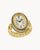 Bulova Ring Watch 97L188 Damen Armbanduhr Elfenbein • Saphirglas • Historisches Archiv-Design