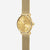 Naos X Edition Elyra gold gold Milanaise strap watch, 45 degree angle, gray