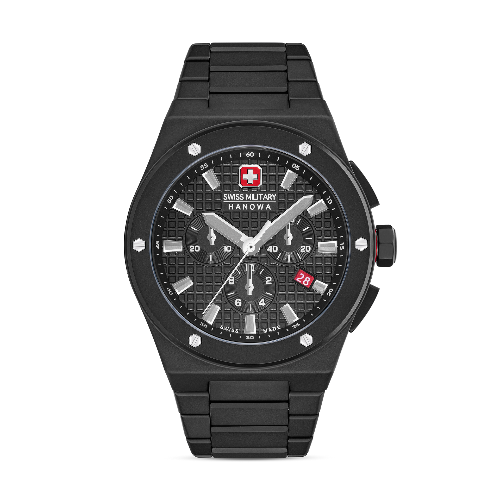 Swiss Military Hanowa Sidewinder Ceramic SMWGI0002280 Herren Armbanduhr Weiß • Chronograph • Keramikgehäuse