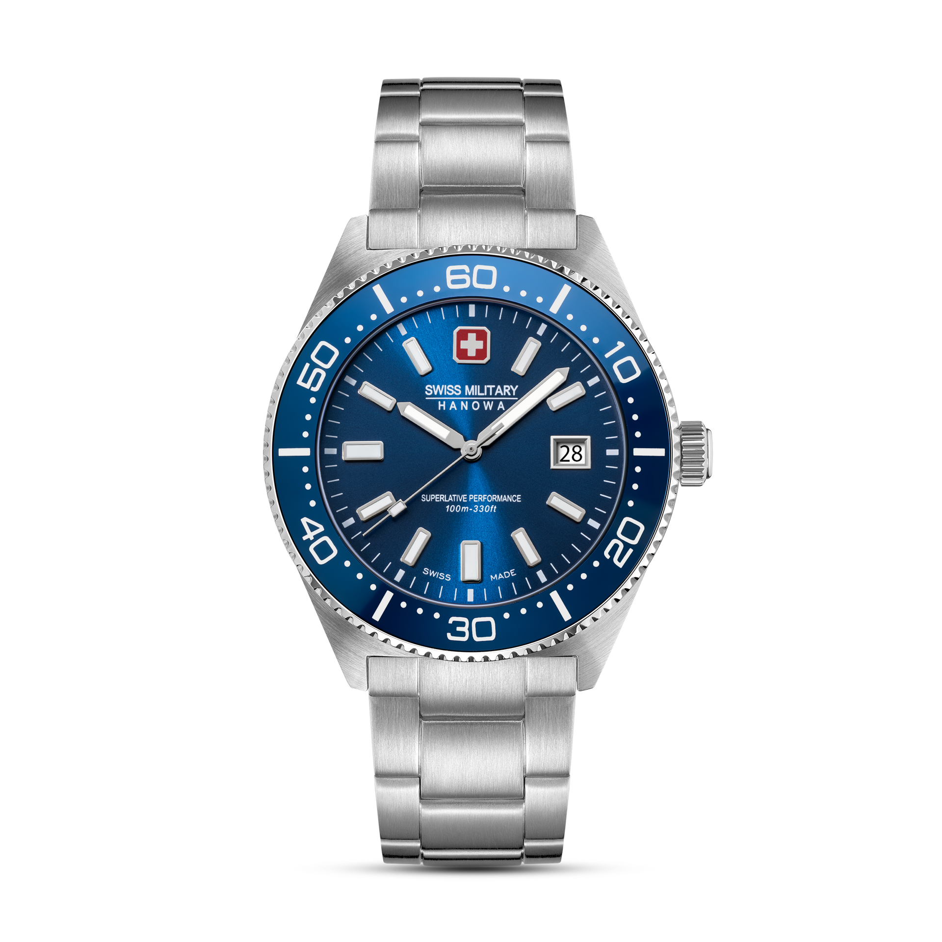Swiss Military Hanowa Nomad SMWGH0004904 Herrenuhr Blau • Saphirglas mit AR-Beschichtung • 10 ATM Wasserdicht