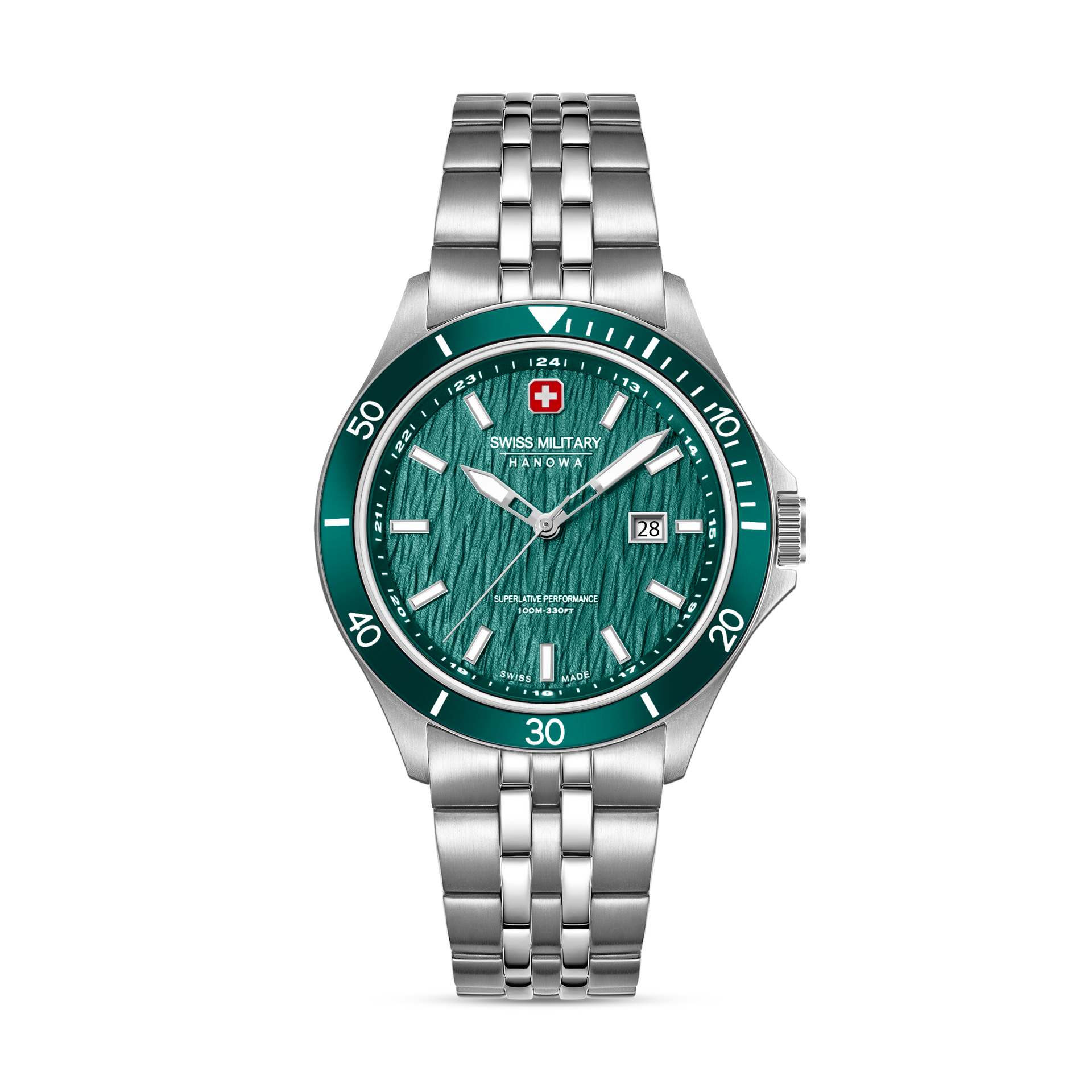 Swiss Military Hanowa Flagship Elements SMWGH0006704 Herrenuhr Grün • Saphirglas • 10 Bar Wasserdicht