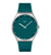 Swatch New Skin Irony SS07S155 Pondering Patterns Armbanduhr Dunkelgrün • Leuchtzifferblatt • Gebürstetes Edelstahlgehäuse