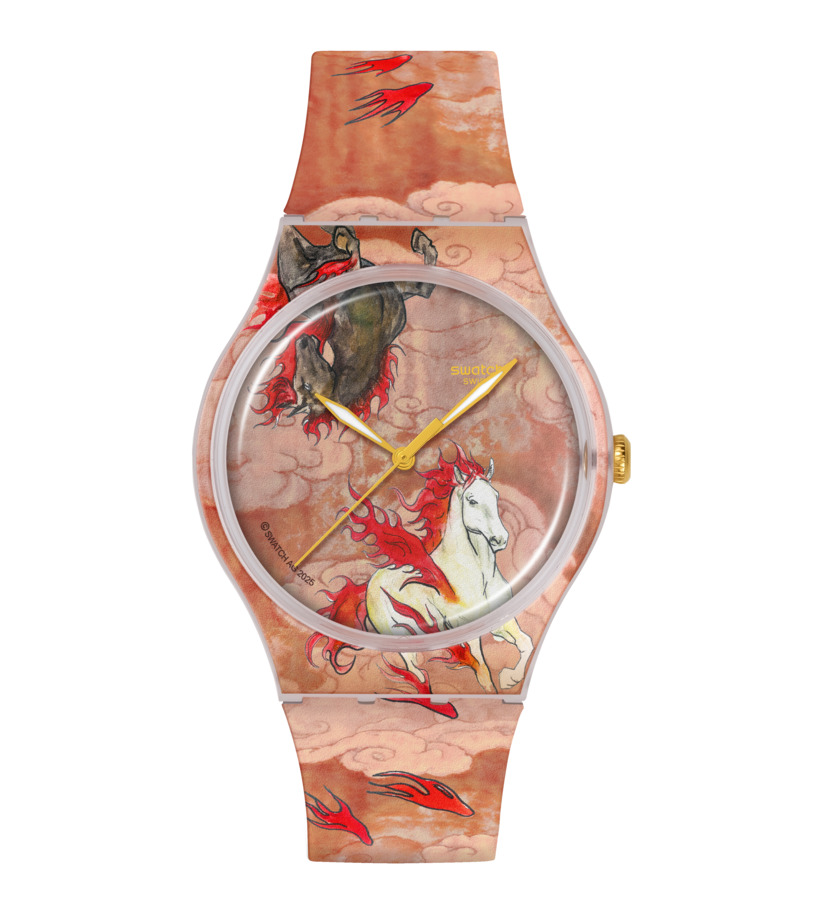 Swatch Originals Large SUOZ369 Riding the clouds Armbanduhr Mehrfarbig • Chinesisches Kunstdesign • Unikat-Kollektion