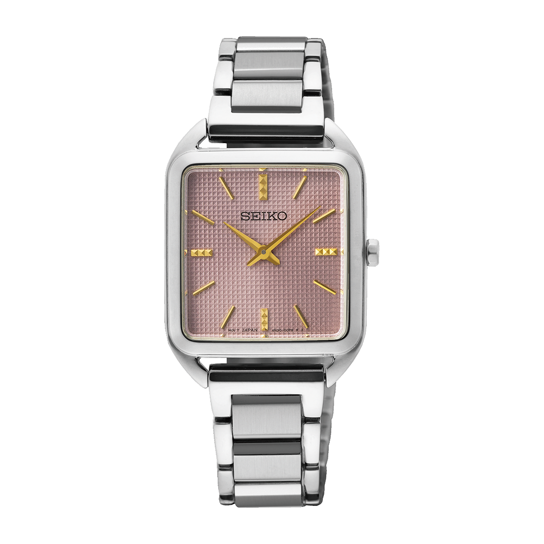 Seiko SWR077P1 Damen Armbanduhr Weiß • Eckiges Gehäuse • Hardlex-Glas