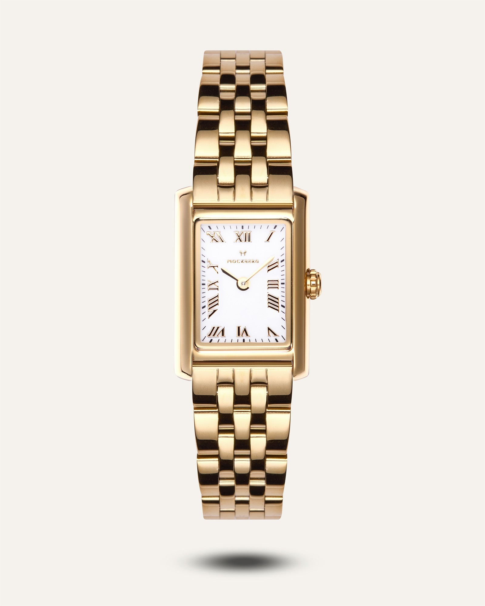 Mockberg Timeless MO874 Damen Armbanduhr Goldfarben • Römische Ziffern • Mineralglas