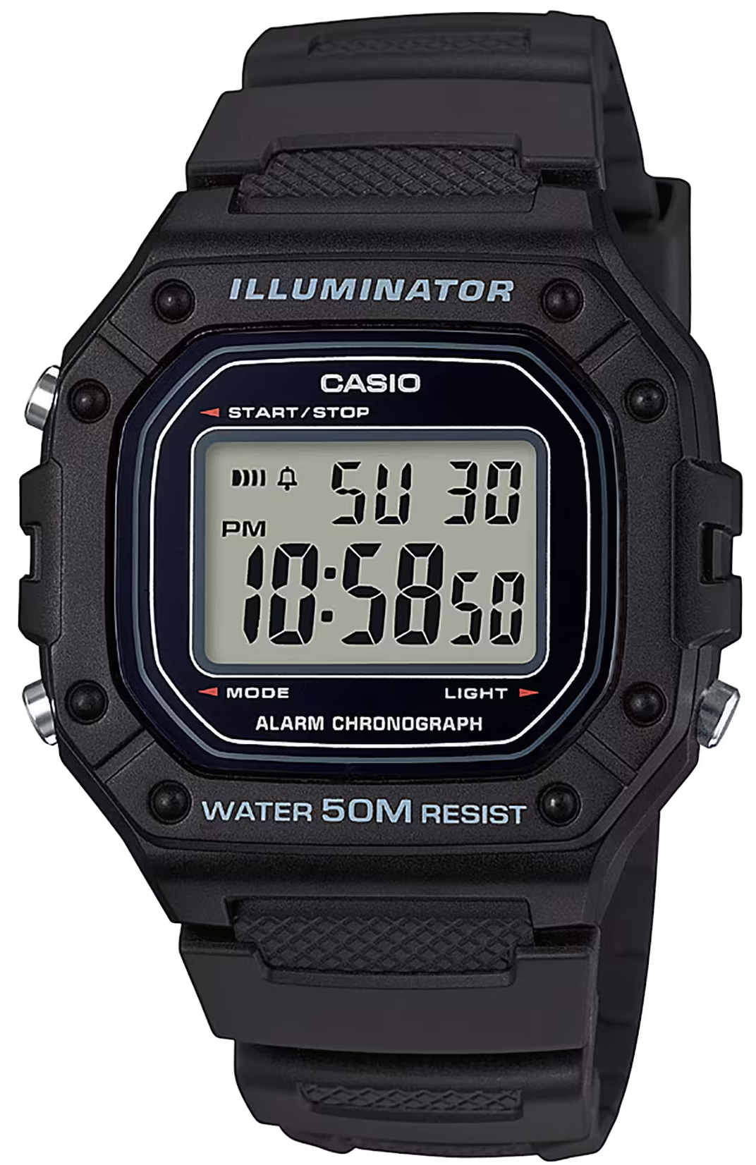 Casio W-218H-1AVEF Men's Watch • 7-Year Battery • Retro Look