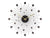 Karlsson Sunburst Large KA4859BK Wanduhr Schwarz • Kristall-Strahlenkranz-Design • Glamouröser Blickfang
