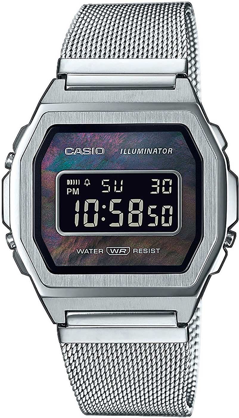 Casio Vintage A1000M-1BEF Watch • Iconic Retro Design • Mother-of-Pearl Dial