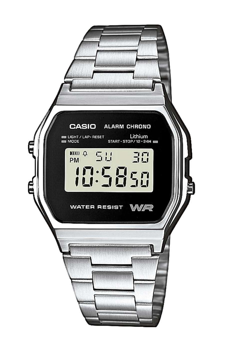Casio Vintage A158WEA-1EF Watch • Iconic Retro Design • Stainless Steel Bracelet