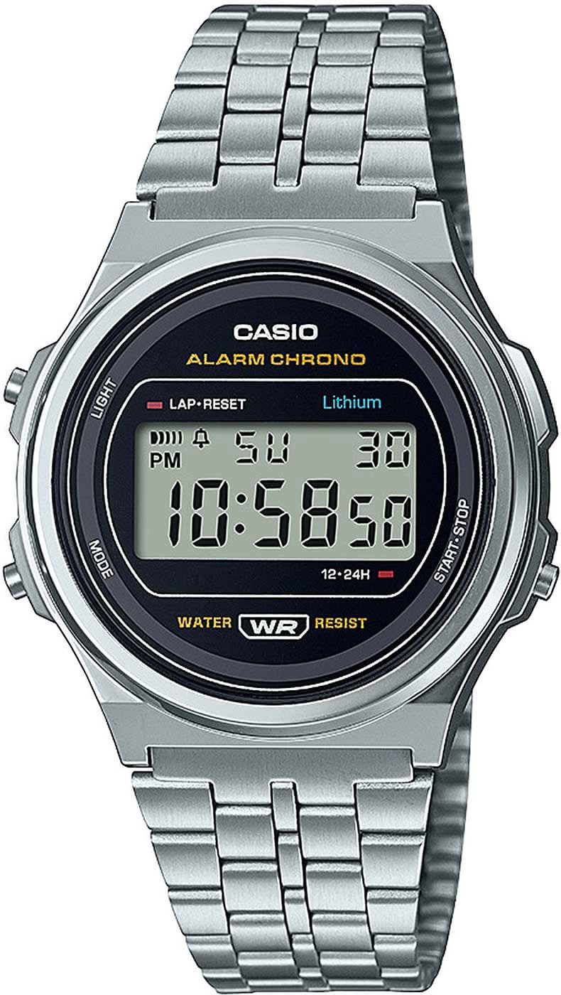Casio Vintage A171WE-1AEF Watch • Iconic Retro Design • Stopwatch & Daily Alarm