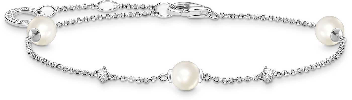 Bracelet with Pearls and Stones - 925 Sterling Silver - Thomas Sabo Model: A2038-167-14