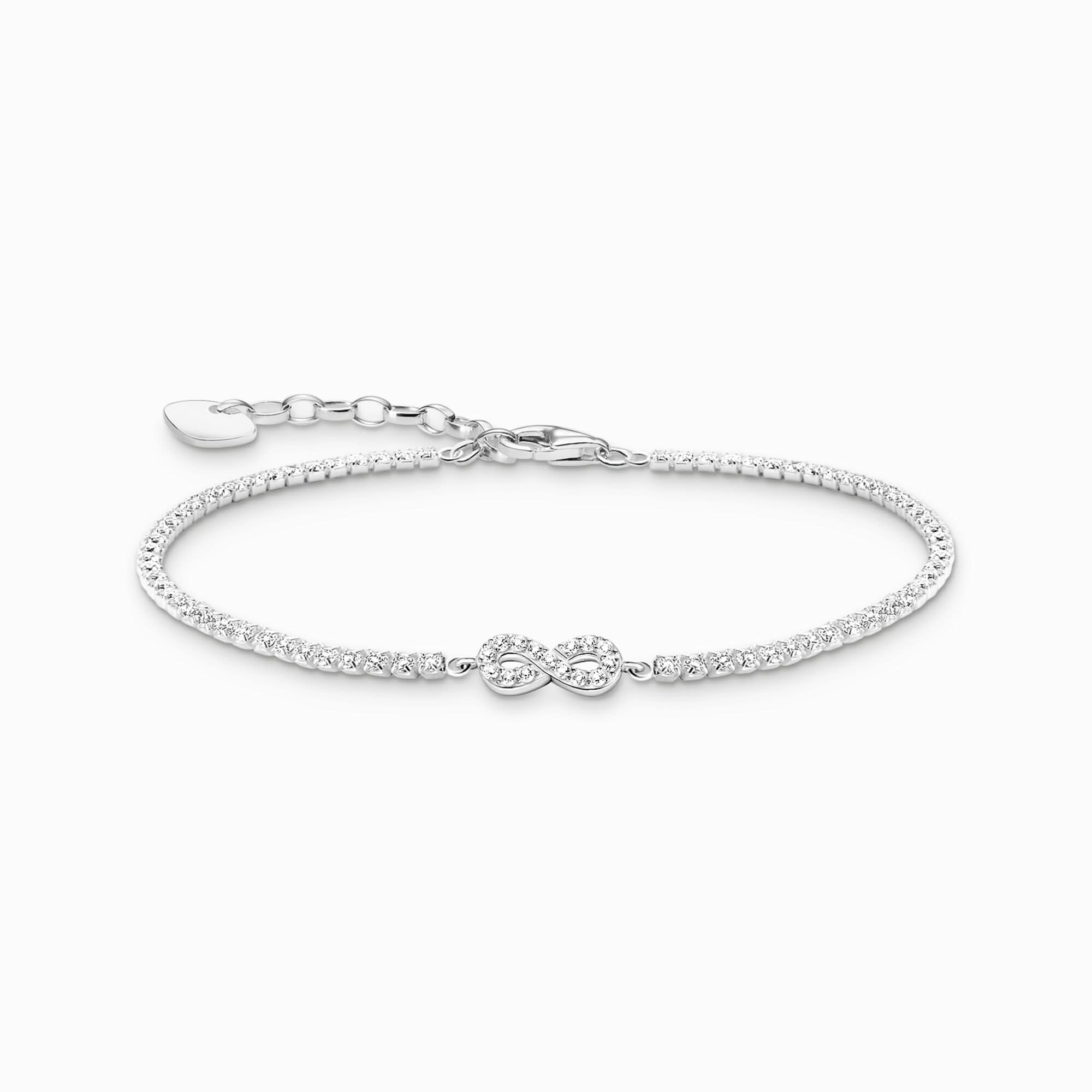Tennis Bracelet Infinity with White Zirconia Stones Silver - Thomas Sabo Model: A2176-051-14-L19V