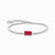 Tennis bracelet with white zirconia stones and red gold bear glass stone - Thomas Sabo Model: A2187-052-10-L19V