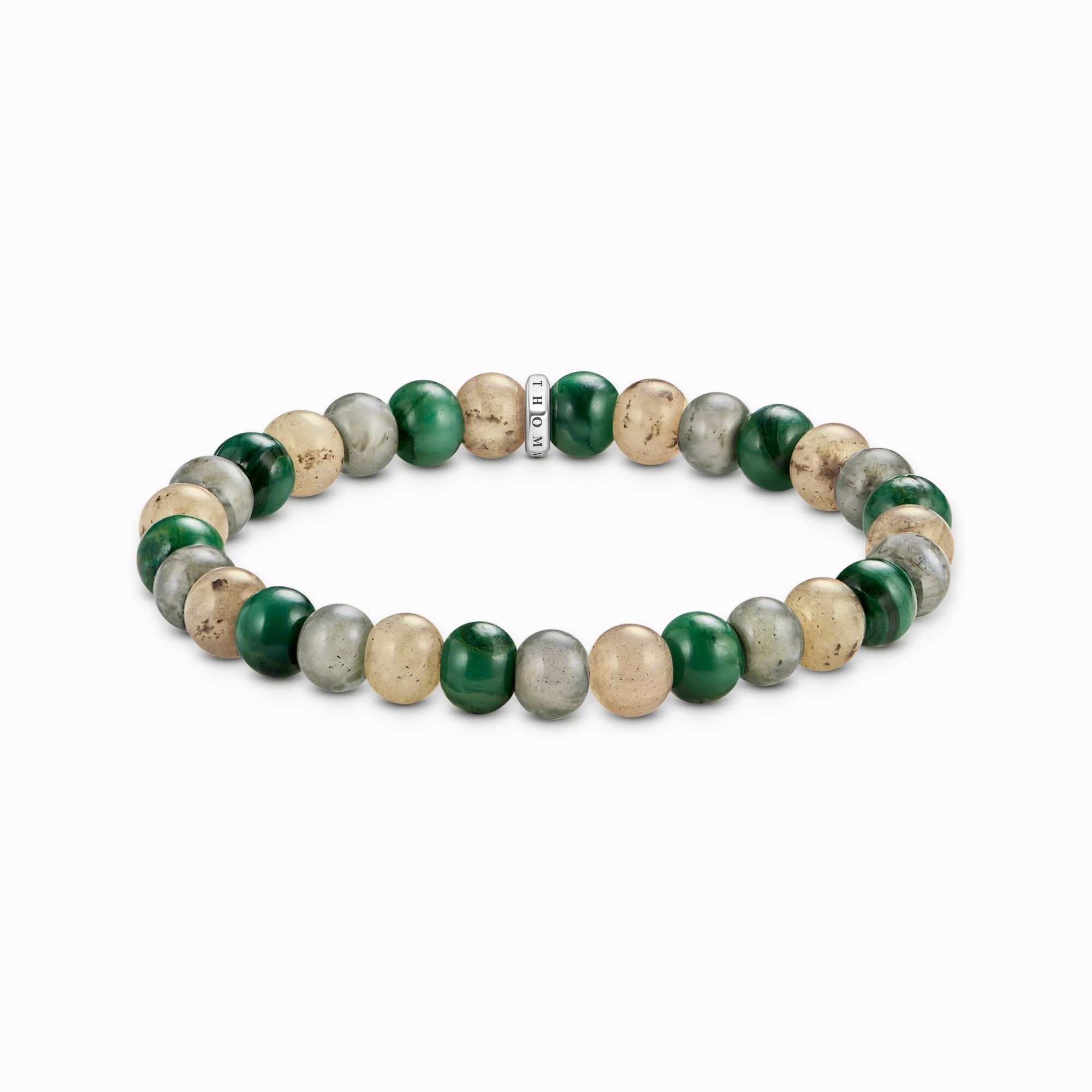Beads Bracelet made of Jasper, Jade and Labradorite - Thomas Sabo Model: A2196-503-6-L19