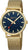 Mondaine Classic A660.30360.40.SBM Unisex Watch • Gold / Deep Ocean Blue • Swiss Railway Clock Design