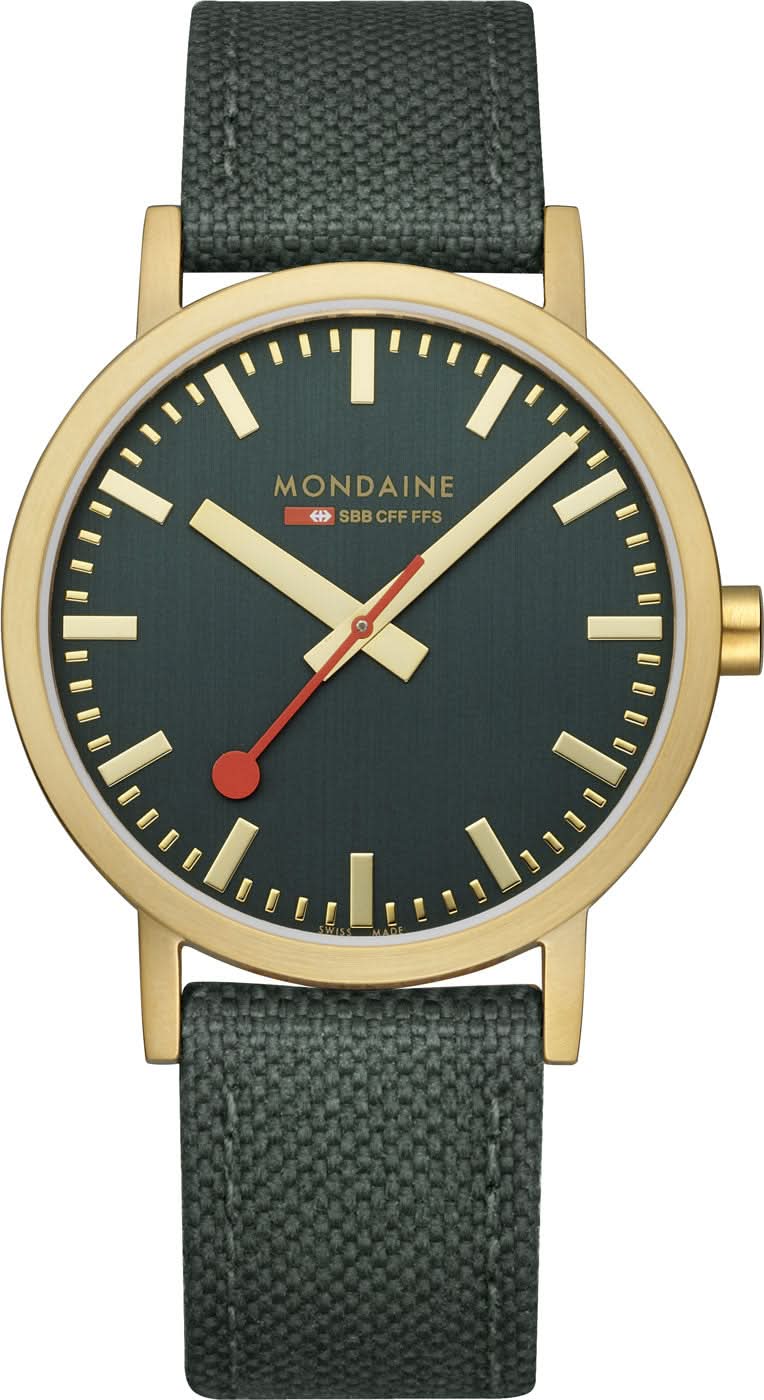 Mondaine Classic A660.30360.60.SBS Unisex Watch • Swiss Design • Sustainable Strap