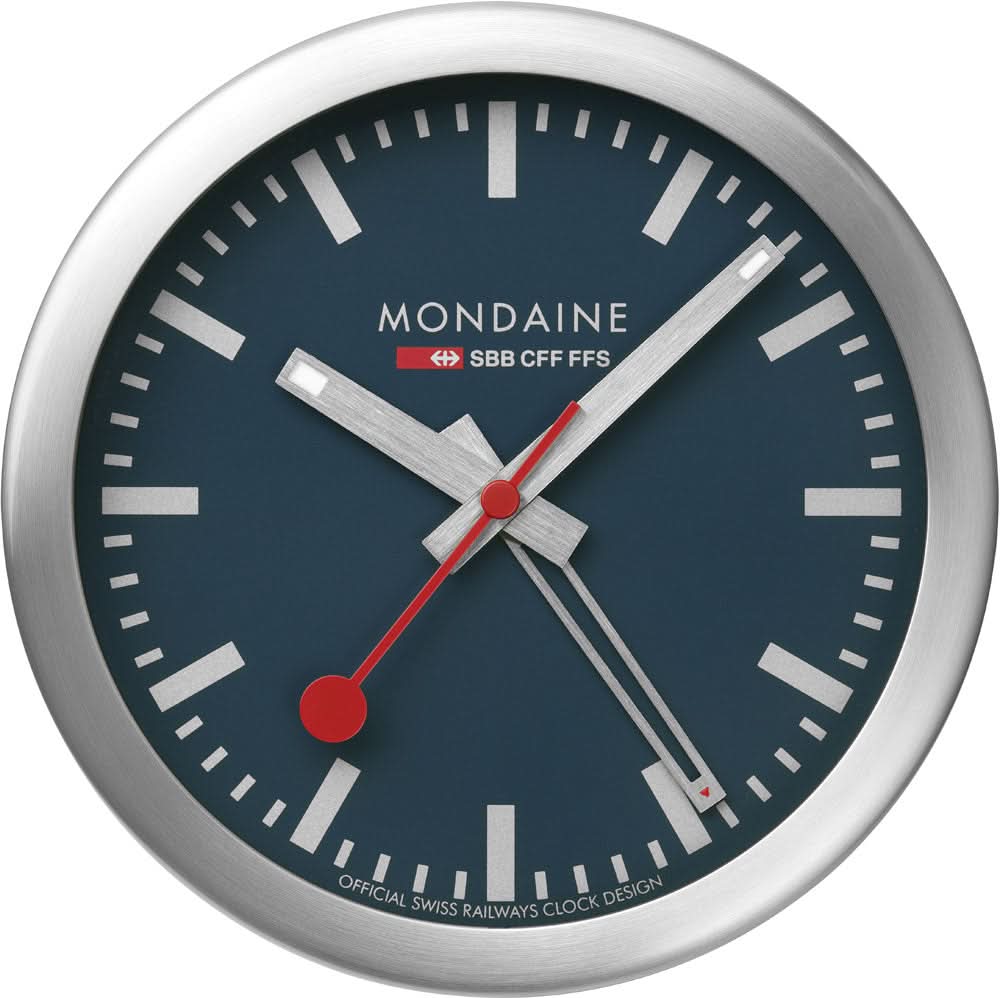 Mondaine SBB A997.MCAL.46SBV Table Clock • Station Design • Alarm Clock