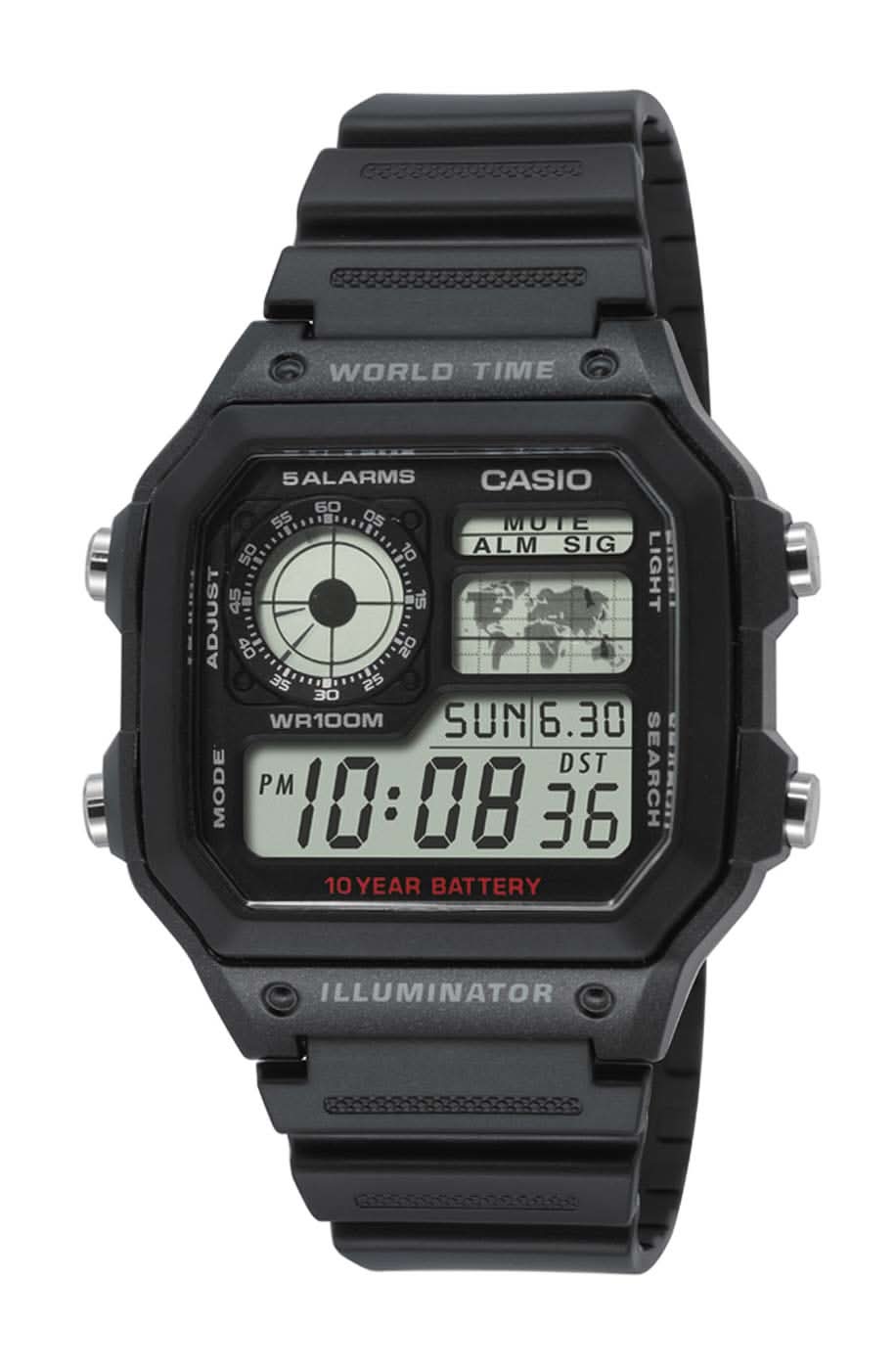 Casio Collection AE-1200WH-1AVEF Men's Watch • Smart World Time • 10-Year Battery