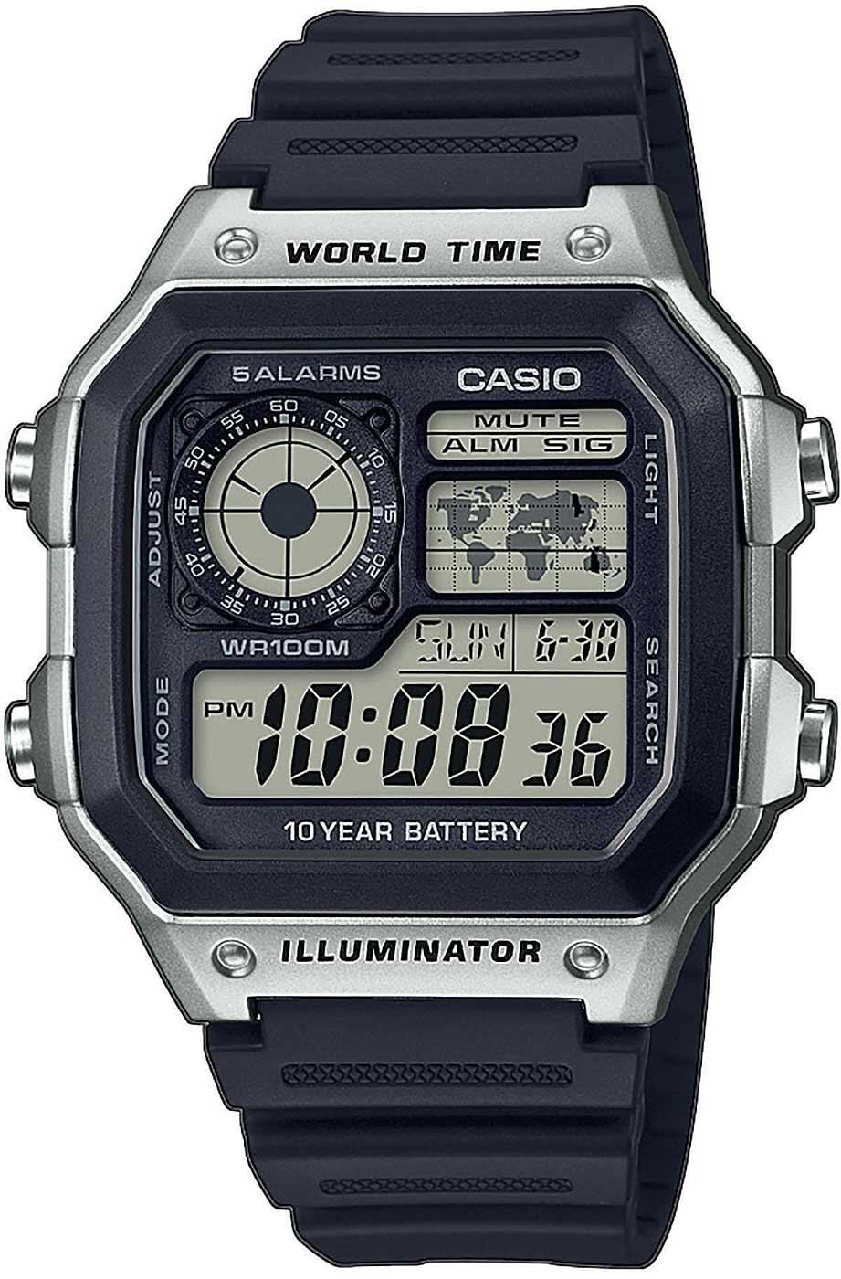 Casio Collection AE-1200WH-1CVEF Men's Watch • World Time • 10-Year Battery