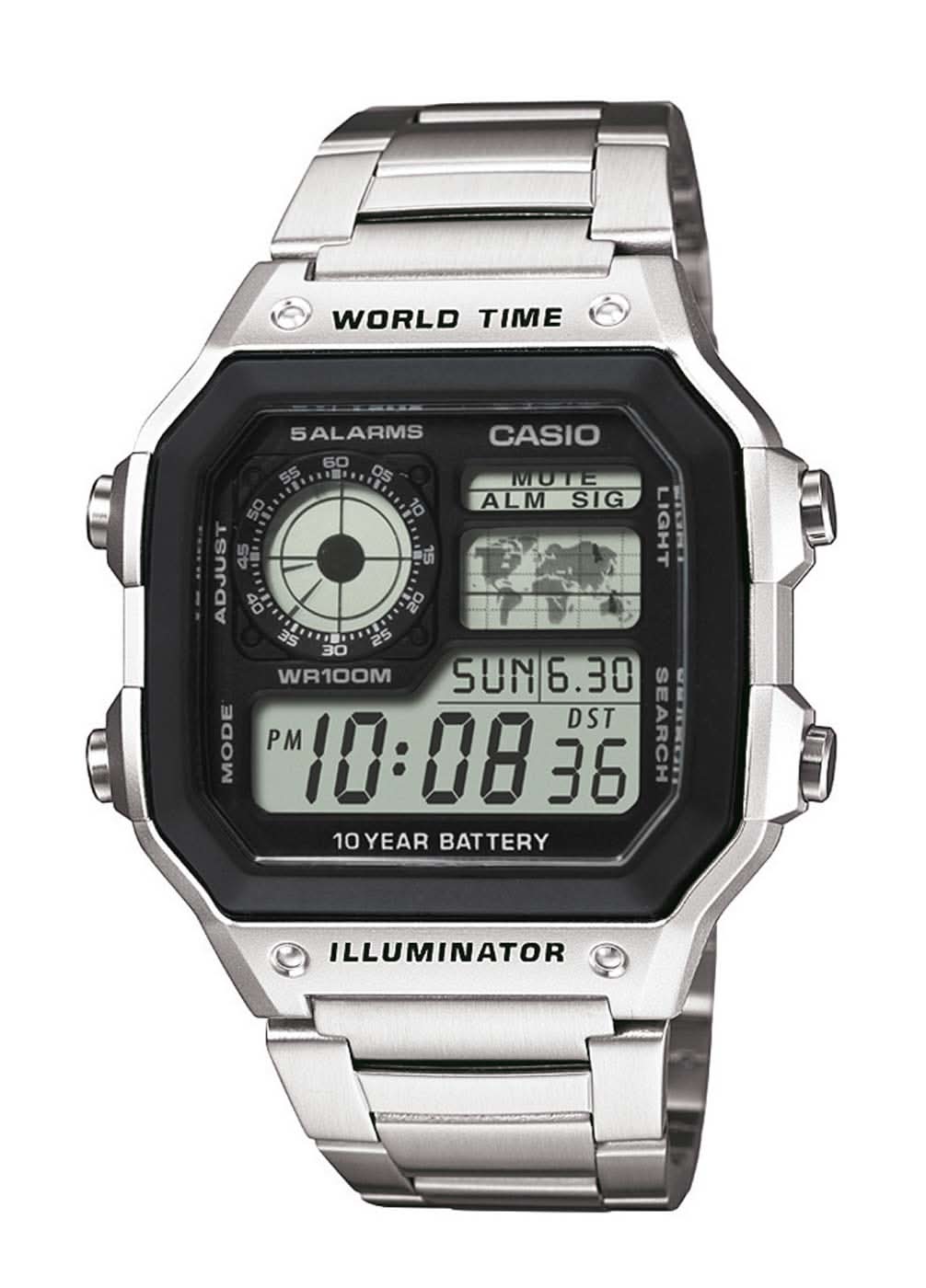 Casio Collection AE-1200WHD-1AVEF Men's Watch • Iconic Retro Design • 10-Year Battery